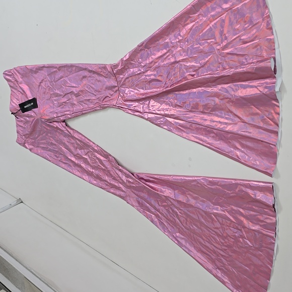 ClubEXX Womens Shinny Metallic Flare Pants - Picture 2 of 9